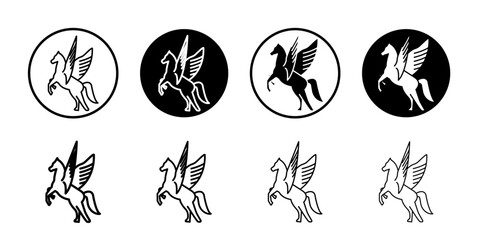 Pegasus icon Flat illustration sign
