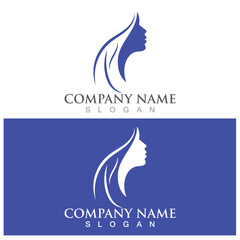 Fototapeta premium beauty woman logo and vector template
