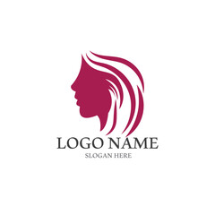 beauty woman logo and vector template