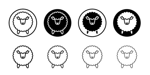 sheep icon Flat illustration sign