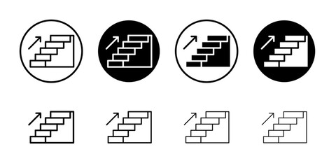 stairs icon Flat illustration sign