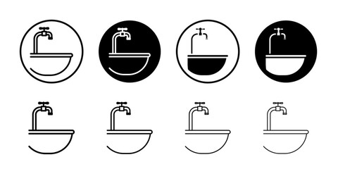 washbasin icon Flat illustration sign