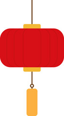 SVG Vector illustration of a red vintage lantern. This classic oil lamp design evokes a nostalgic and warm feeling, perfect for use in retro-themed projects, camping illustrations traditional Asian