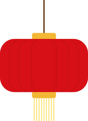 SVG Vector illustration of a red vintage lantern. This classic oil lamp design evokes a nostalgic and warm feeling, perfect for use in retro-themed projects, camping illustrations traditional Asian