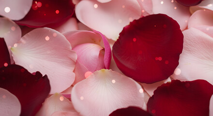 Fototapeta premium Elegant Rose Petal Background with Soft Bokeh
