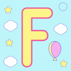 ABC Letter Vector Fun Alphabet Illustration for Kids and Learning