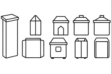 utility box line art modern style minimalist artwork for interiors