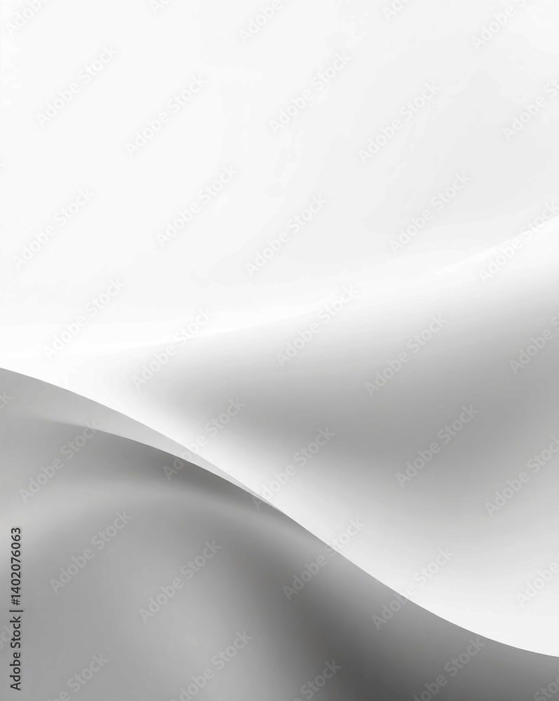 Poster subtle shading enhances the smooth, flowing curves of this clean and serene abstract background in s
