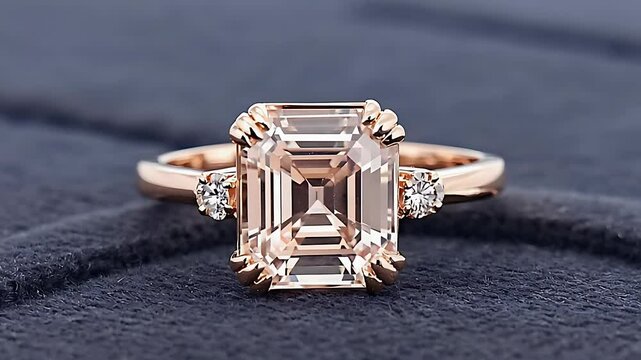 Elegant solitaire diamond ring close-up