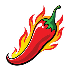 red chilli with firing vector