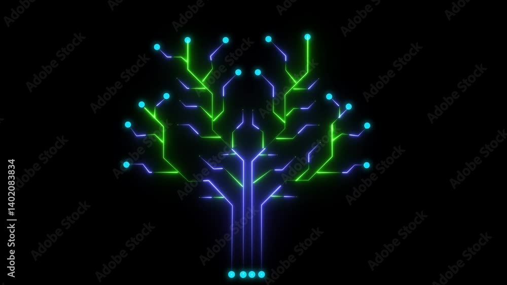 Poster neon glowing png alpha.abstract digital dot line particle data background connecting technology conc