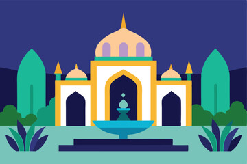 taj mahal vector illustration