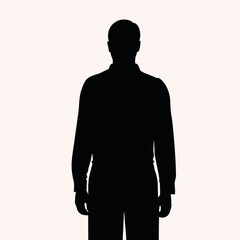 Obraz premium Black-silhouette-of-a-male-doctor-assisting-a-patient. 
