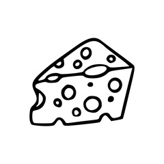 basic cheese slice vector graphic