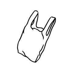 simple shopping bag line art design