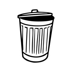 basic waste container vector graphic