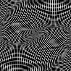 Hypnotic Psychedelic Black and White Optical Illusion