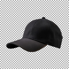 Black baseball cap mockup, Durable Black Hat for All Seasons on transparent background, png, psd
