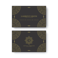 Vintage ornamental logos and business cards template