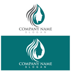 beauty woman logo and vector template