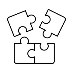 Puzzle Line Icon. Education, E-Learning, School, College, Study, Knowledge Icons Editable Stroke Vector Illustratio