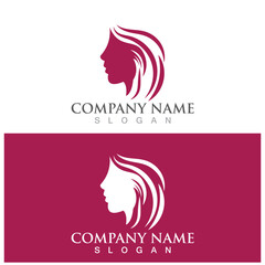 beauty woman logo and vector template