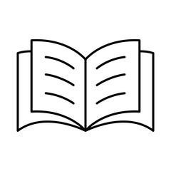 Open Book Line Icon. Education, E-Learning, School, College, Study, Knowledge Icons Editable Stroke Vector Illustration