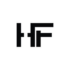 Obraz premium HF monogram logo design letter text name symbol monochrome logotype alphabet character simple logo