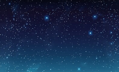 Obraz premium A Stunning Display of Celestial Splendor Stars Sparkling in the Deep Blue Night