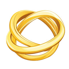 Golden rings intertwined a symbol of endless love and commitment