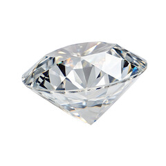 Diamond Gemstone Isolated on Transparent Background