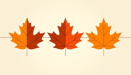 Obraz premium Autumn Maple Leaves Illustration (1)