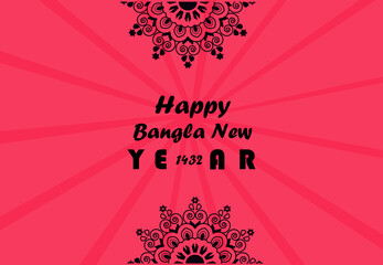 Happy Bangla new year vector illustration.