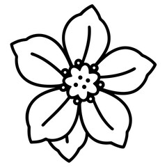 Obraz premium A soft vector silhouette of a forget-me-not flower