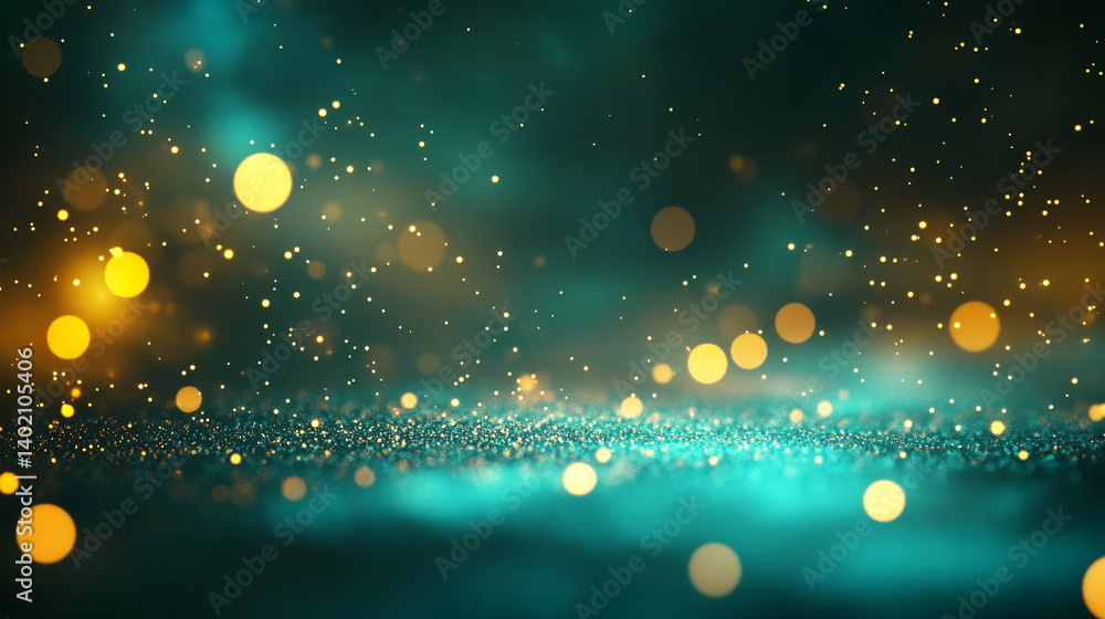 Poster abstract background with bokeh lights and glitter creating a festive atmosphere look and feel