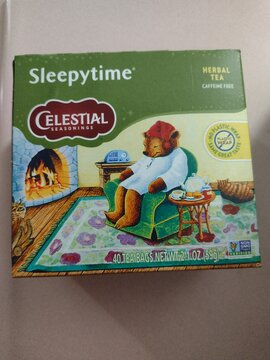 Sleepytime flavor herbal tea product box Celestial Seasonings brand April 11, 2025 Napa, California