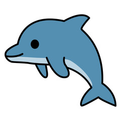 dolphin vector illustration on white background