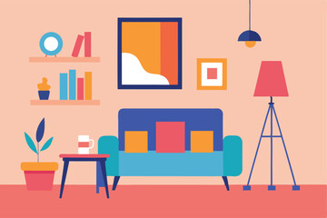 interior of a room with furniture