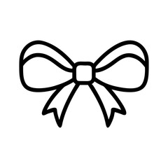 Simple hand drawn style ribbon bow icon