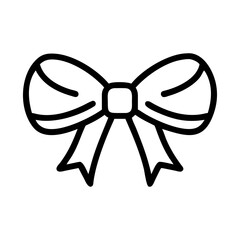 Simple hand drawn style ribbon bow icon
