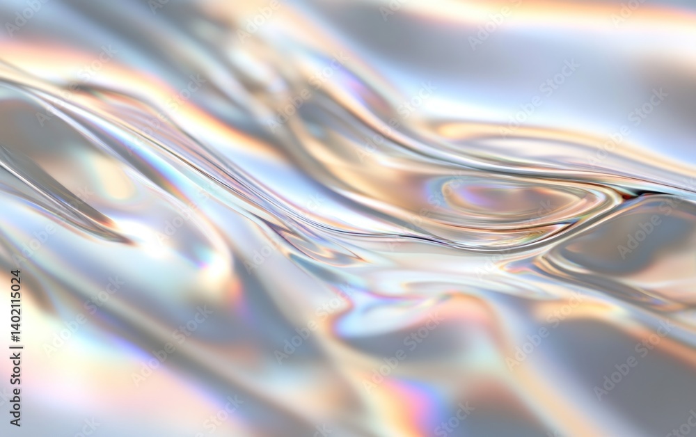 Poster abstract iridescent background with flowing