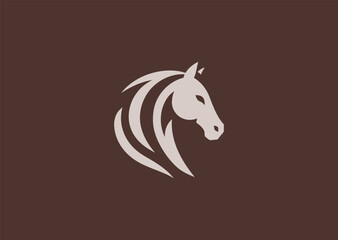 Horse logo with graceful and powerful form