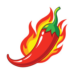 red chilli with firing vector