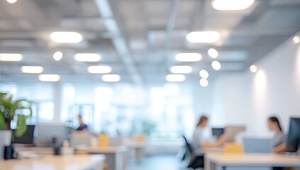 Blurred modern office interior