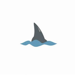 Fototapeta premium Shark fin in water (1)