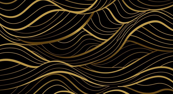 Golden Currents AI Generated