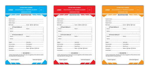 Fototapeta premium Admission from the design template.