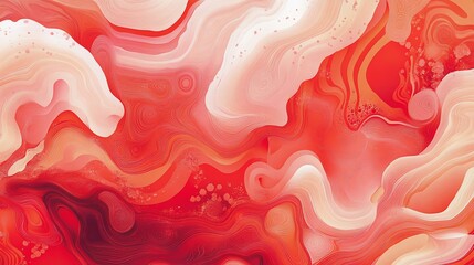Red, orange abstract swirls, fluid texture background, design element