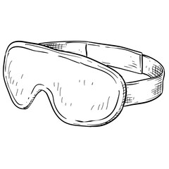 sleeping eye mask handdrawn illustration