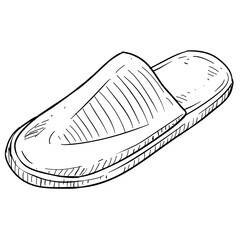 slippers handdrawn illustration